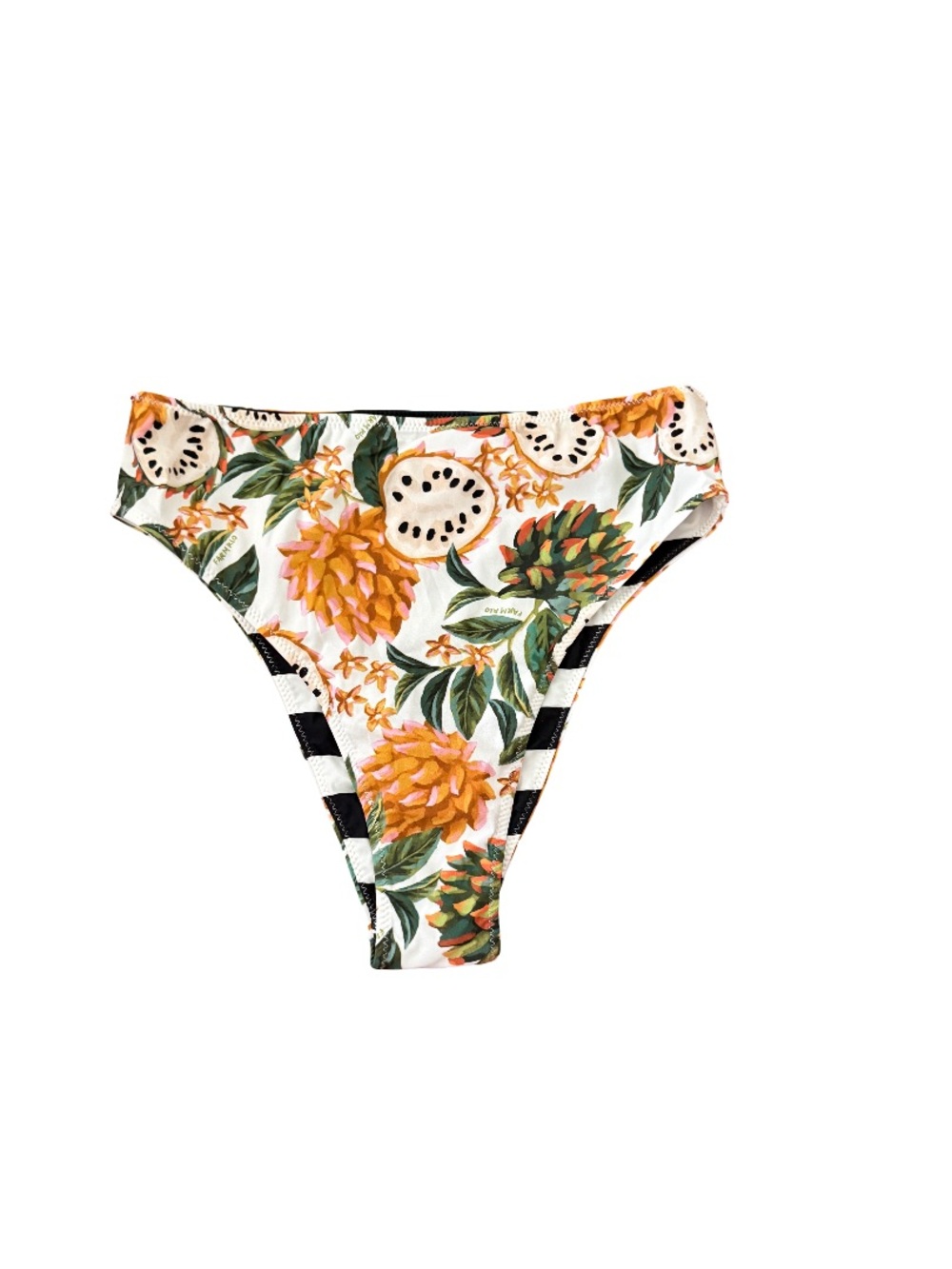 FARM Rio Floral & Fruit Bikini Bottoms - Orange, Green, Black & White